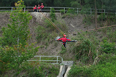 CAS members rescued a victim stuck on a cliff.