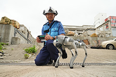 A CAS member operated a robotic dog.