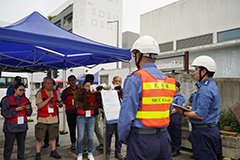 A CAS Commander responded to questions at a simulated press briefing.